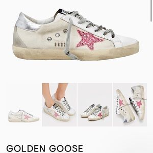 Golden goose low top pink star sneaker